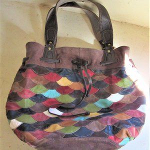 LUCKY BRAND Patchwork Leather Pur